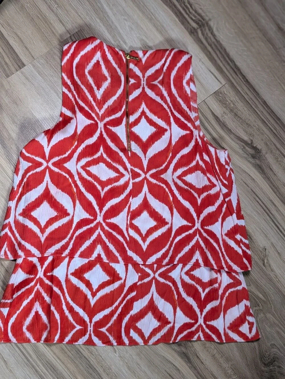 Michael Kors Blouse Tank Orange White Size 2